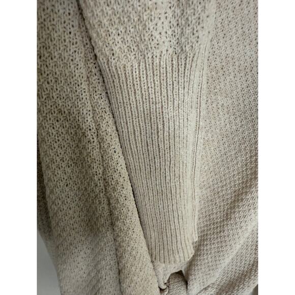 Lauren Conrad Beige Tie Hem Turtleneck Sweater Women’s L Knit Pullover Cozy Fall - Picture 5 of 8